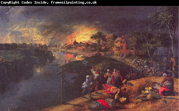 Mossa, Gustave Adolphe Scene of War and Fire